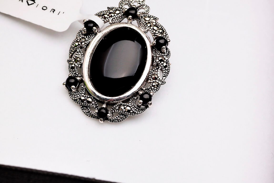 Srebrna broszka RDM3232 - Markazyty